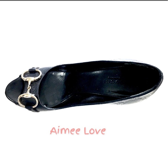 Authentic Gucci Horse bit peep toe pumps size 36C - Picture 11 of 16